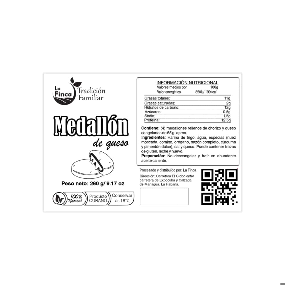 Medallón de queso La Finca (4 x 65 g / 2.29 oz) - Miniatura 2