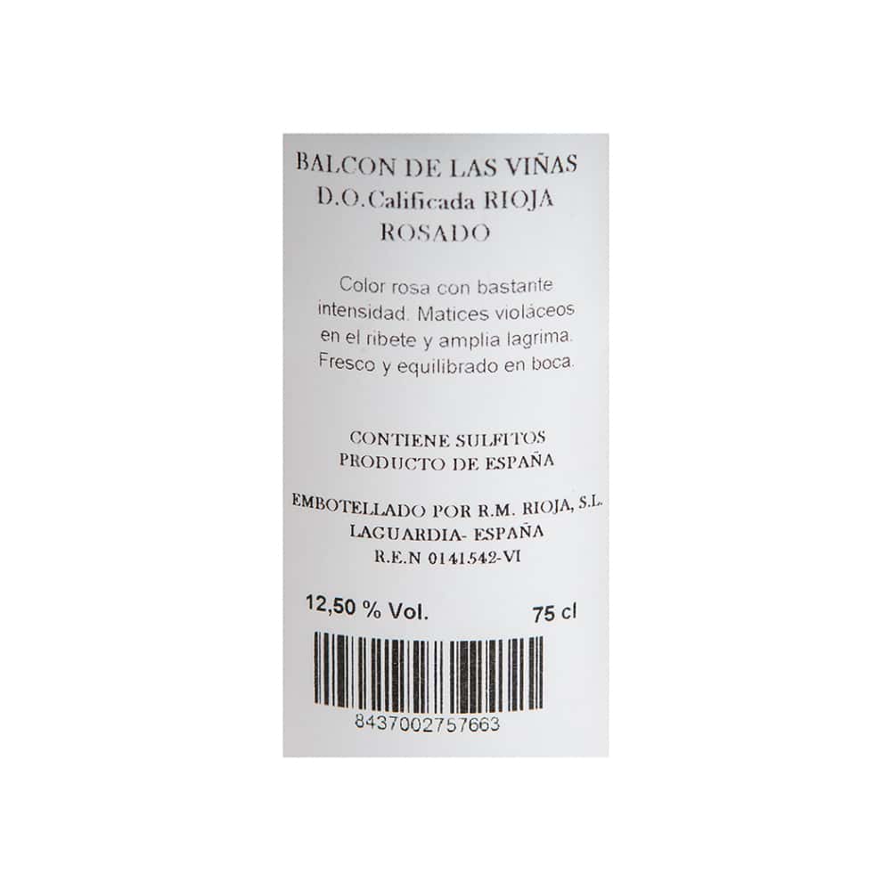 Vino rosado Rioja Balcón de las Viñas (750 ml) - Miniatura 3