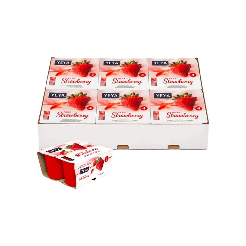 Yogurt pasteurizado sabor a fresa YEYA (24 x 125 g / 4.41 oz) - Miniatura 1