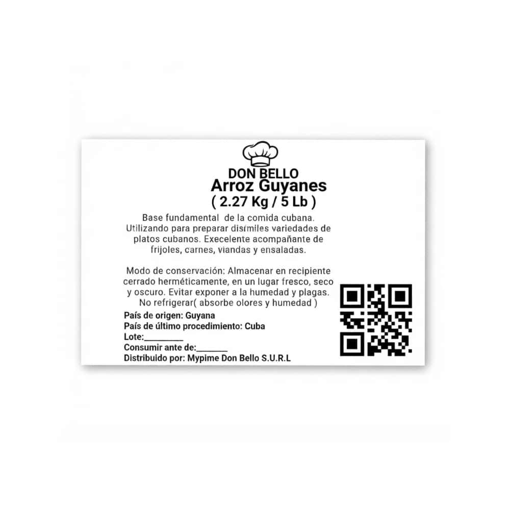 Arroz guyanes Don bello (2.27 kg / 5 lb) - Miniatura 3