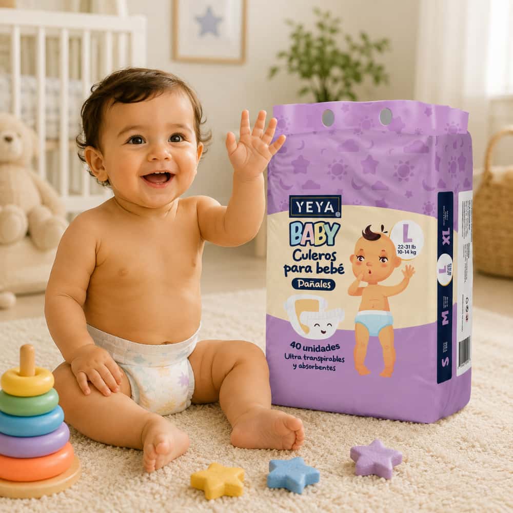 Pañales desechables para bebé talla L YEYA (40 U) - Miniatura 3