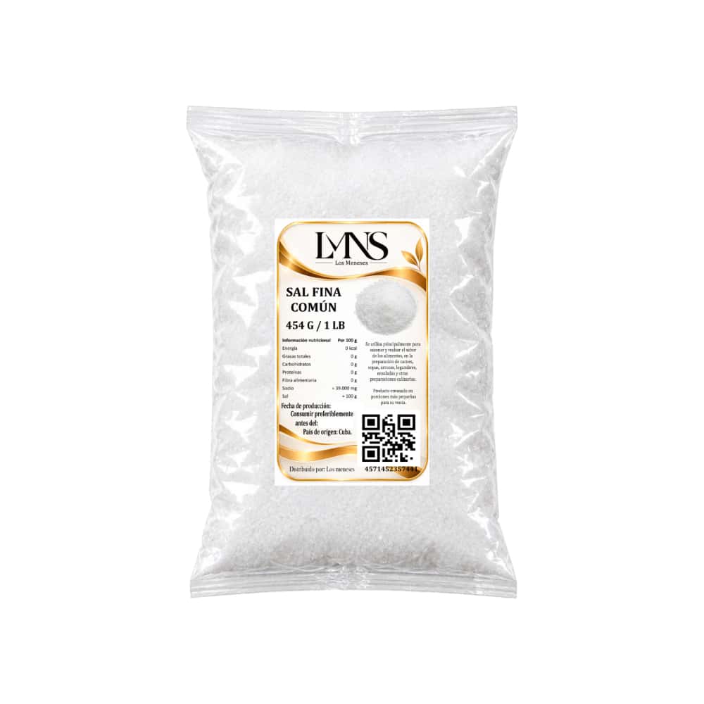 Sal fina común Los Meneses (454 g / 1 lb) - Miniatura 1