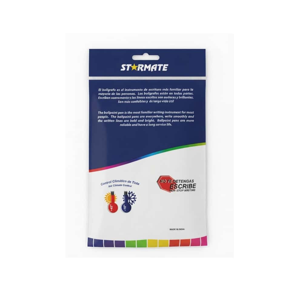 Bolígrafos de tinta con base de gel megro Starmate (10 U) - Miniatura 2