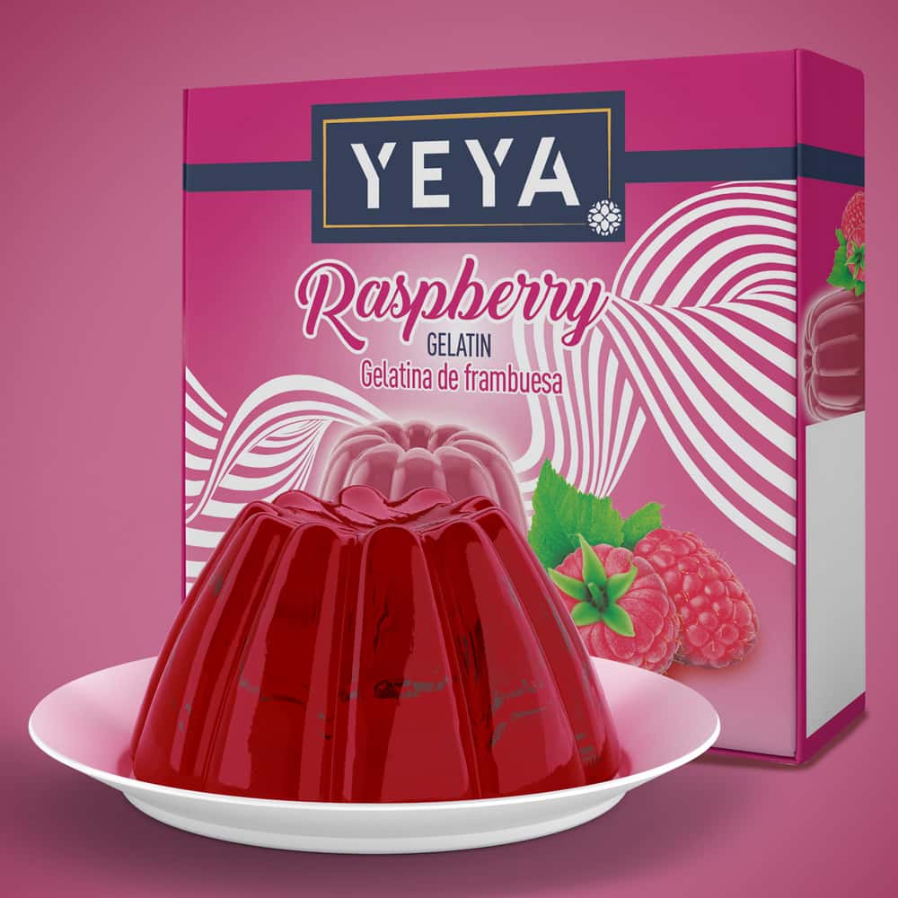 Gelatina sabor frambuesa YEYA (20 g) - Miniatura 3