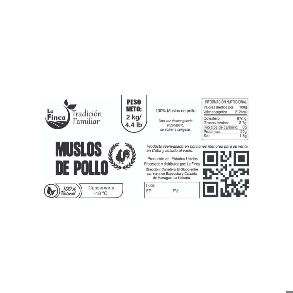 Muslos de pollo La Finca (2 kg / 4.4 lb) - Miniatura 3