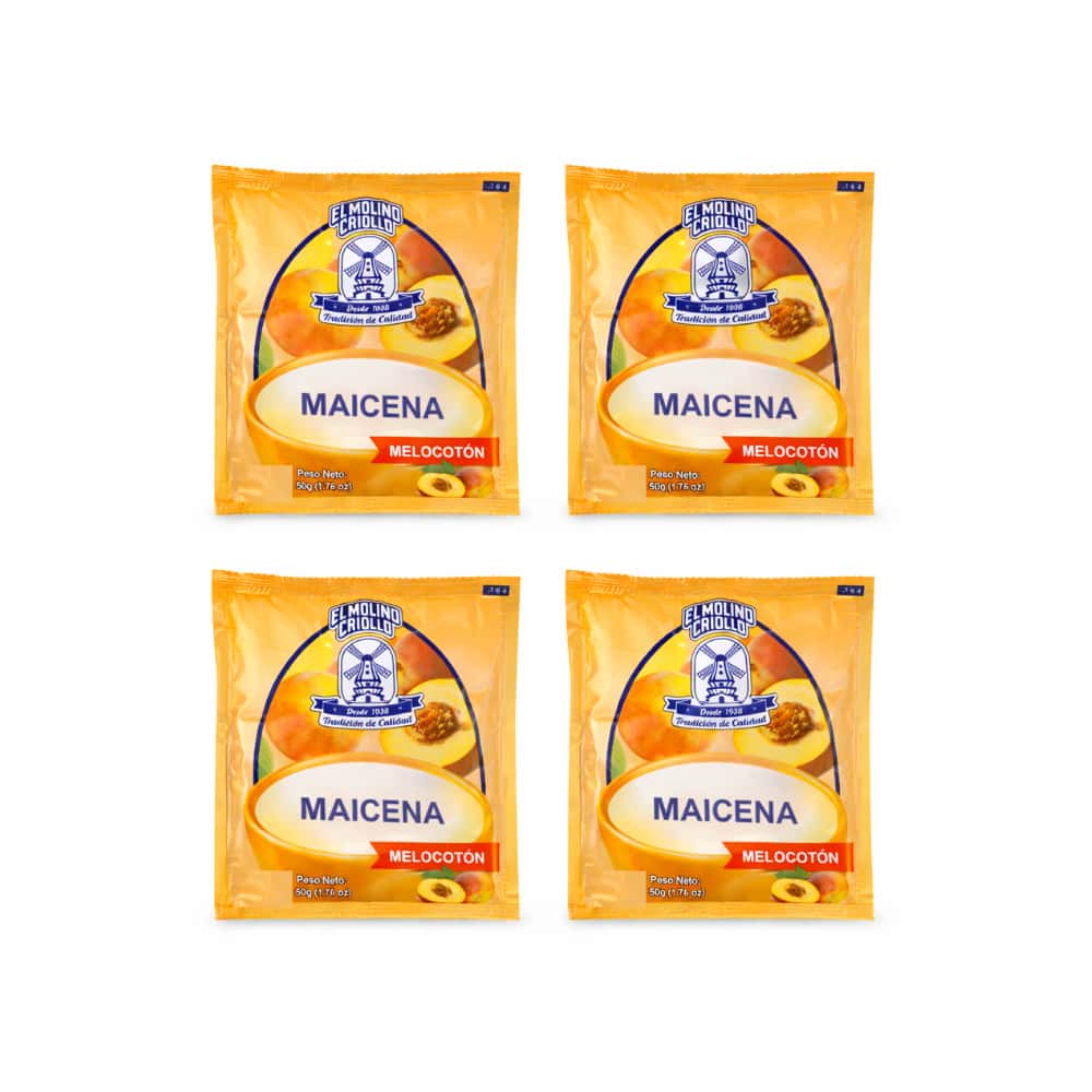 Maicena sabor melocotón El molino Criollo (4 x 50 g / 1.76 oz) - Miniatura 1