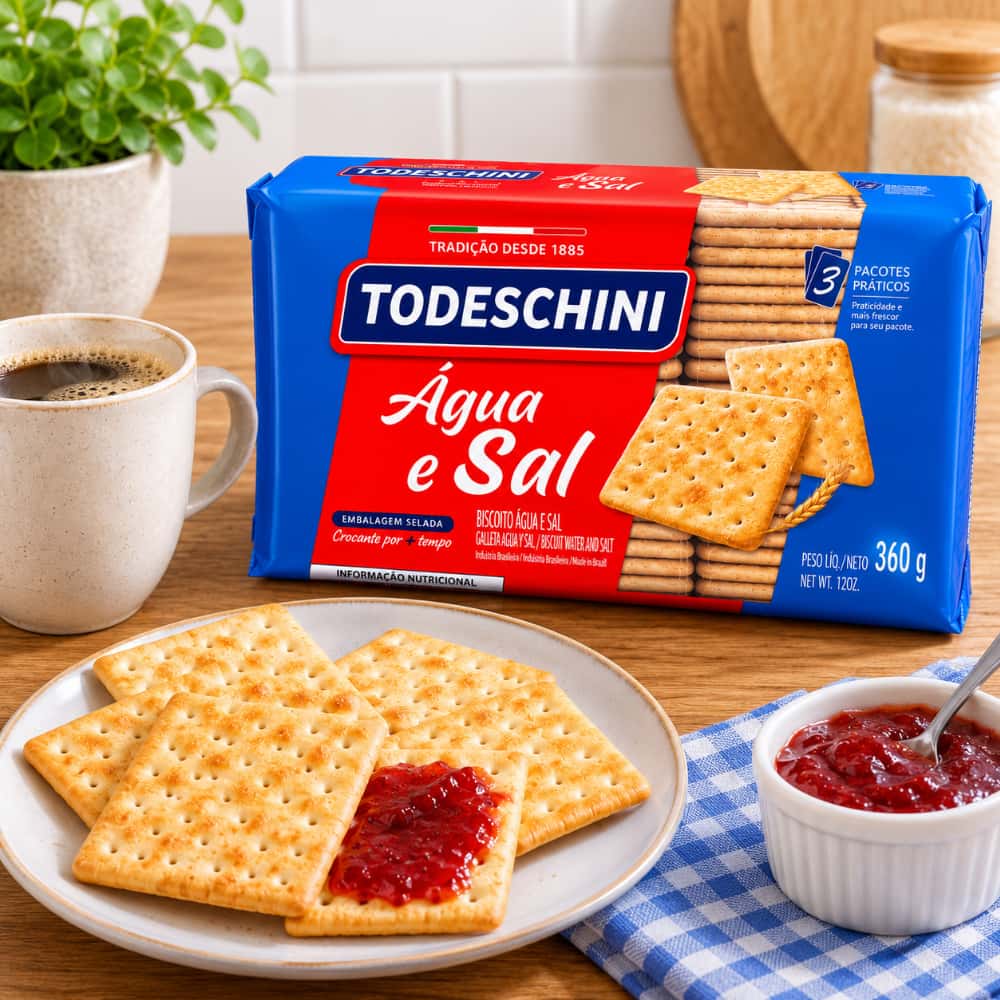 Galletas agua y sal Todeschini (3 x 360 g / 12 oz) - Miniatura 2