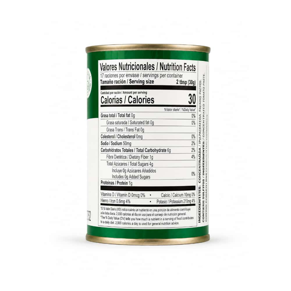 Pasta de tomate doble concentrado Vima Foods (400 g / 14 oz) - Miniatura 2