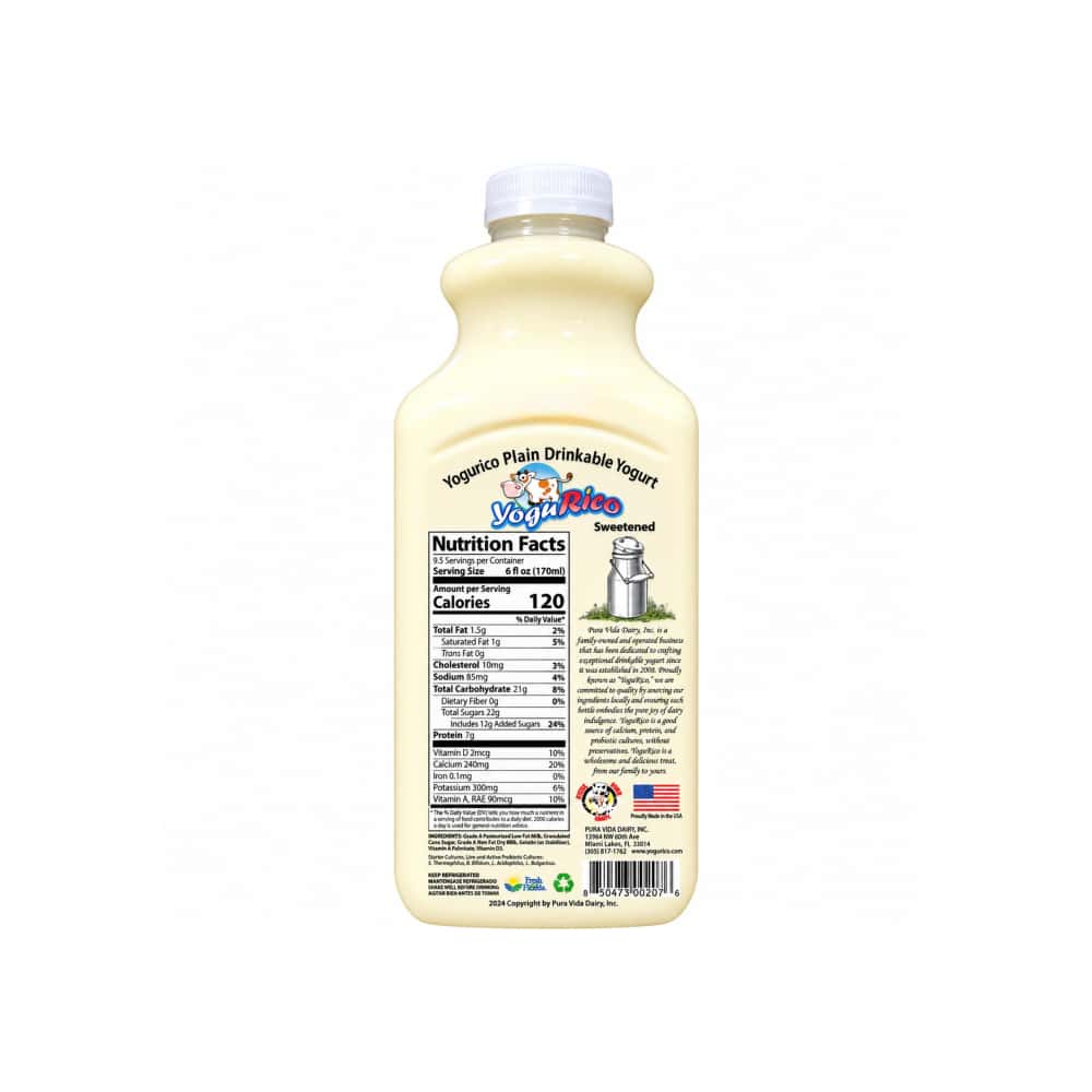 Yogur bebible natural endulzado YoguRico (1.69 L) - Miniatura 2