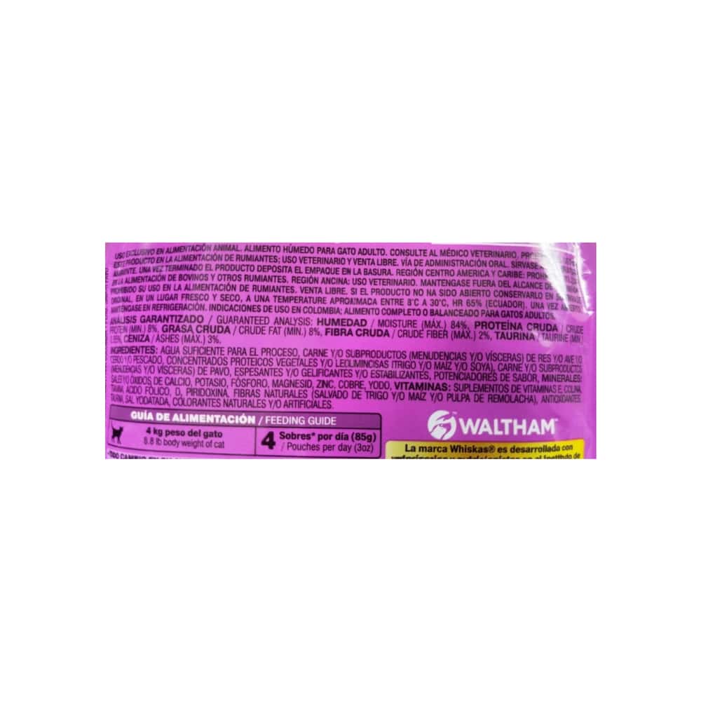 Alimento para gatos adulto sabor a pollo Whiskas (85 g / 2.99 oz) - Miniatura 3