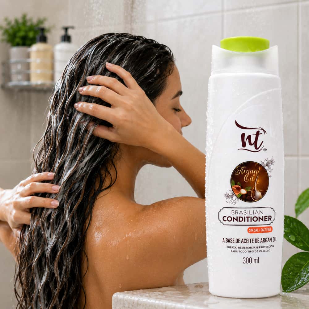Acondicionador sin sal a base de aceite de argán Brazilian NT (3 x 300 ml / 10.1 fl.oz) - Miniatura 2