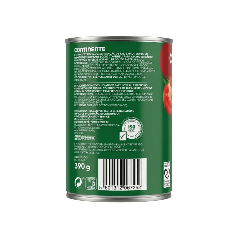 Tomate triturado Continente (390 g / 13.76 oz) - Miniatura 3