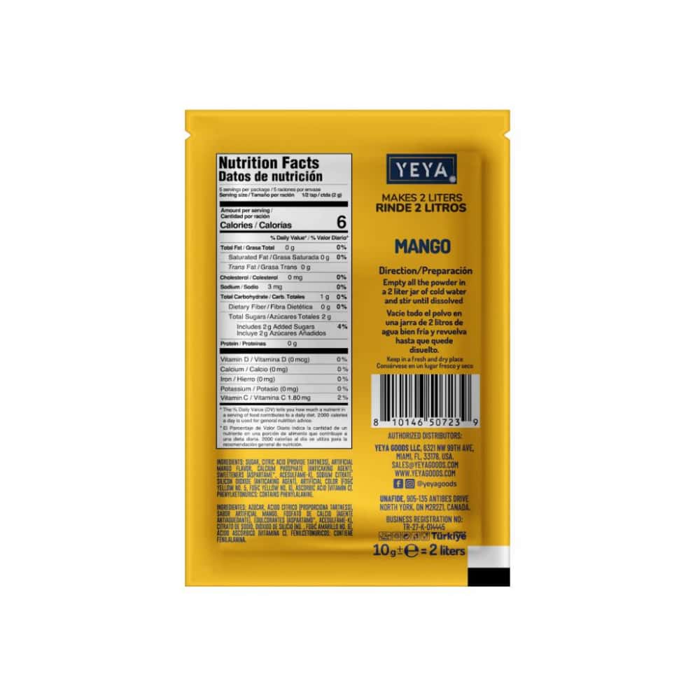 Refresco instantáneo sabor mango YEYA (10 x 10 g / 0.35 oz) - Miniatura 2