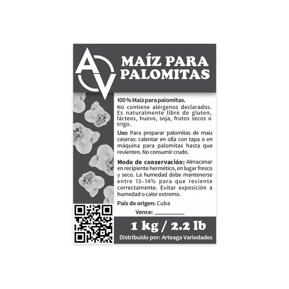 Maíz para palomitas natural Arteaga Variedades (1 kg / 2.2 lb) - Miniatura 2
