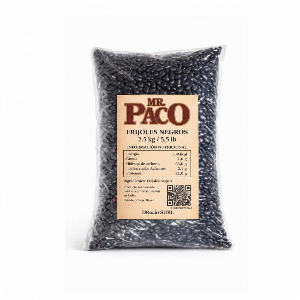 Frijoles negros Mr. Paco (2.5 kg / 5.5 lb) - Miniatura 1