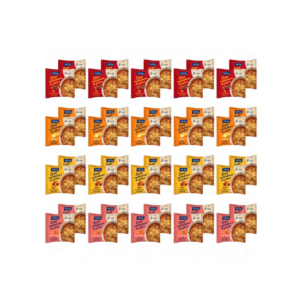 Combo mixto de sopas instantáneas de fideos YEYA (40 x 75 g / 2.6 oz) - Miniatura 1