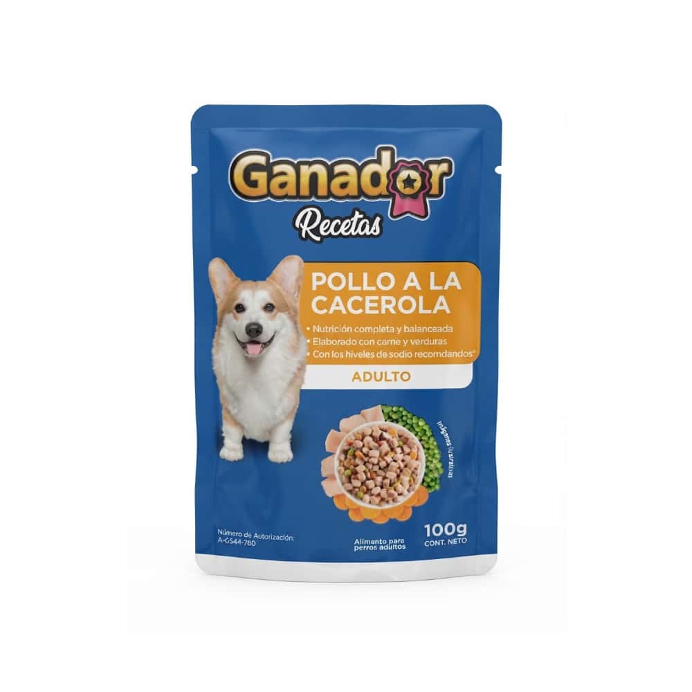 Alimento para perros adultos pollo a la cacerola Ganador (100 g / 3.52 oz) - Miniatura 4