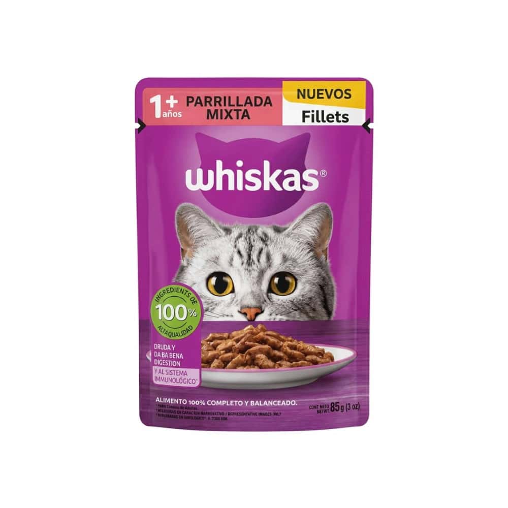 Comida para gatos adultos filetes de parillada mixta Whiskas (85 g / 2.99 oz) - Miniatura 3