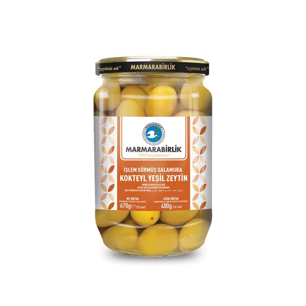Aceitunas verdes enteras en salmuera Marmarabirlik (400 g / 14.1 oz) - Miniatura 1