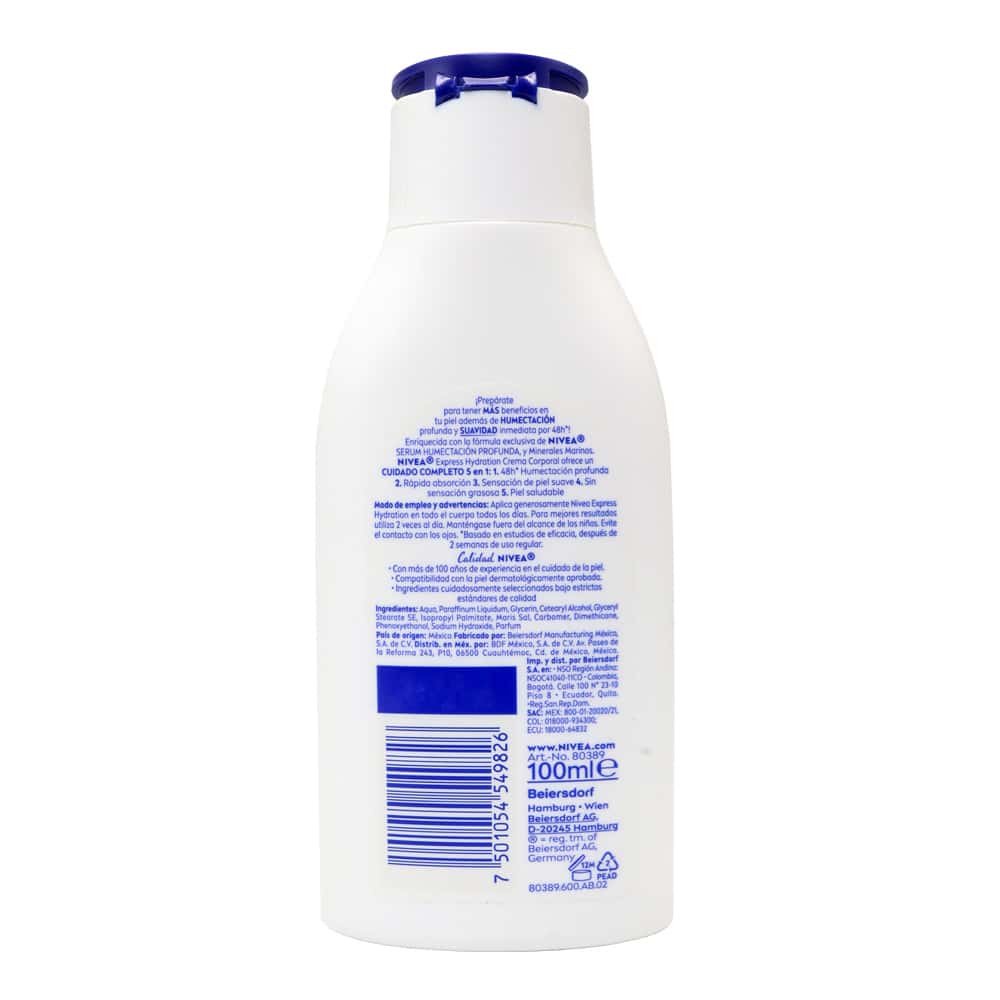 Crema corporal hidratante express Nivea (100 ml) - Miniatura 6