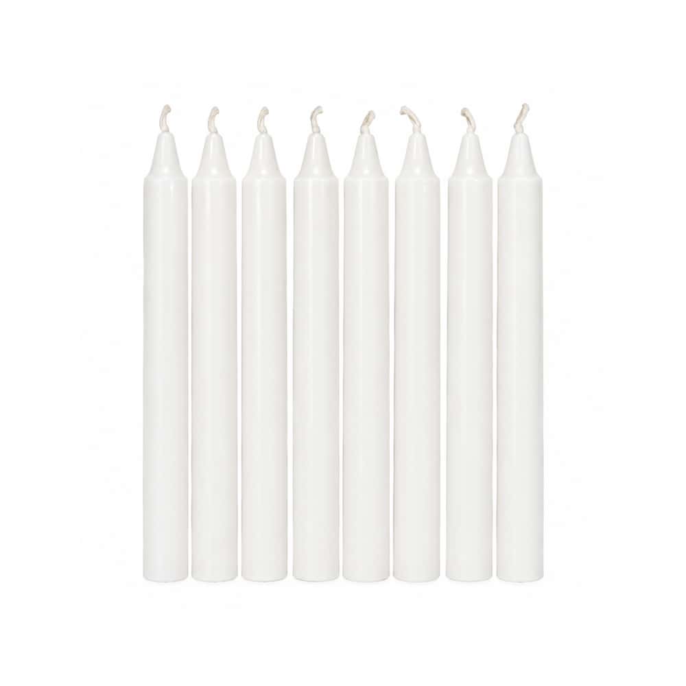 Vela blanca artesanal Tatine (8 U) - Miniatura 2