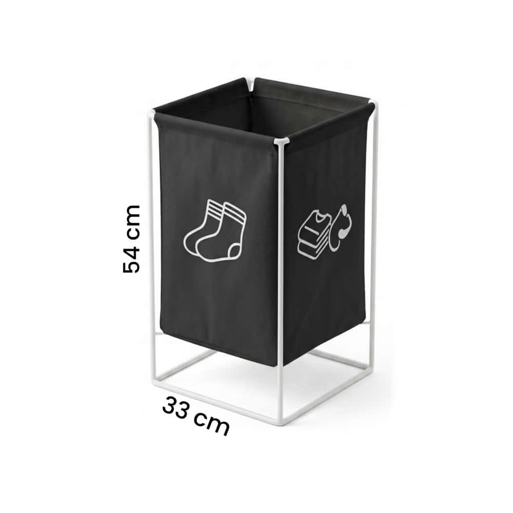 Cesto para almacenar ropa sucia color negro YH - Miniatura 2