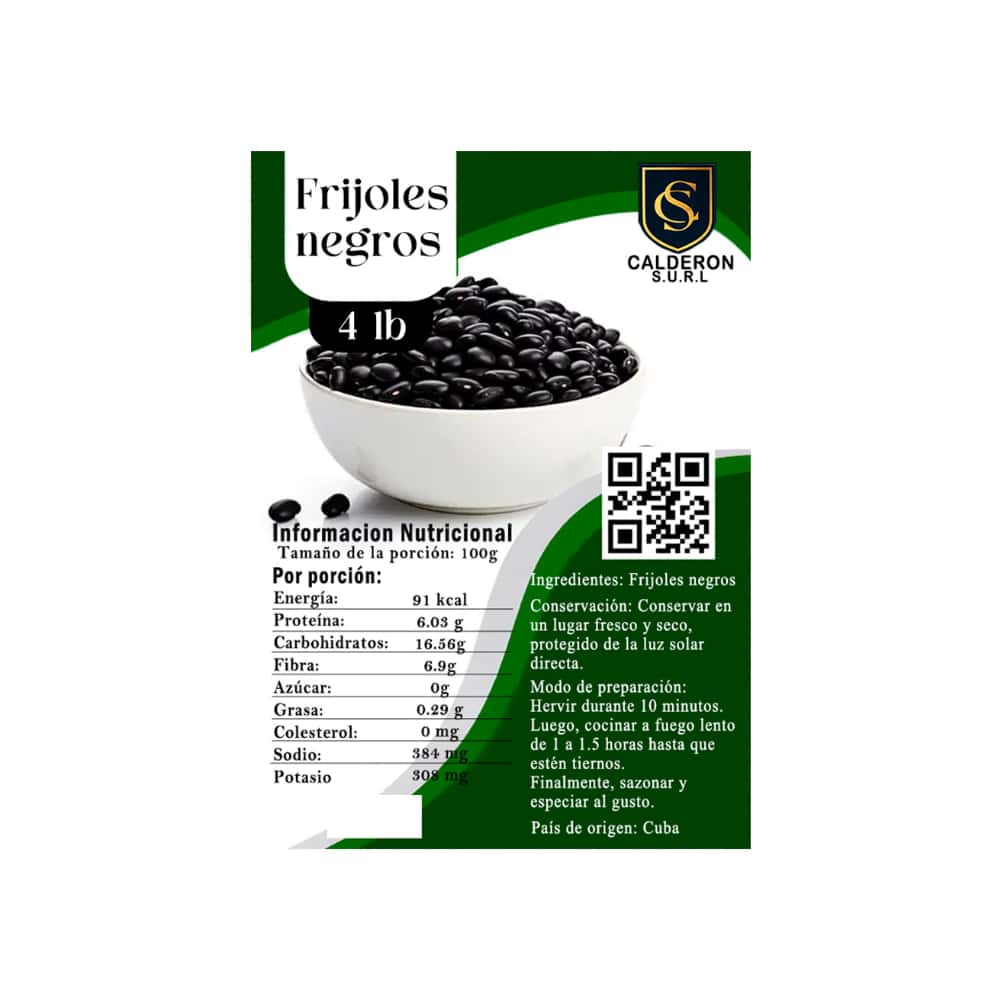 Frijoles negros Calderón (1.81 kg / 4 lb) - Miniatura 2