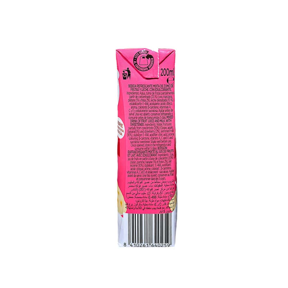 Bebida refrescante de zumo de fruta + leche sabor fresa y plátano Don Simon (24 x 200 ml) - Miniatura 4
