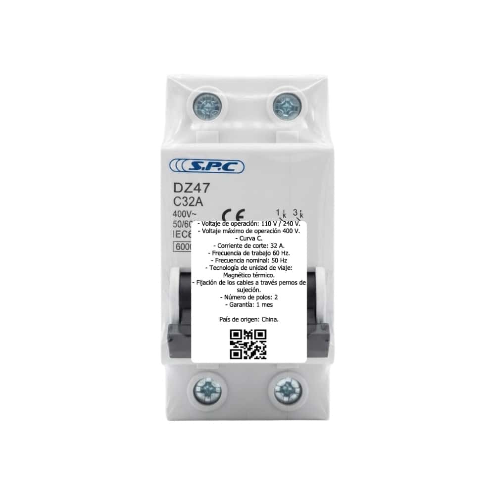 Interruptor Automático DZ47 C32A S.P.C - Miniatura 4