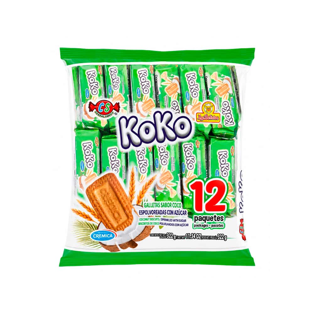 Galletas sabor coco espolvoreadas con azúcar Las Delicias (324 g / 11.4 oz) - Miniatura 1