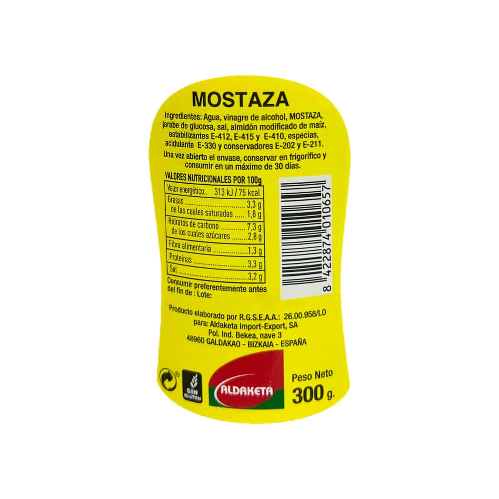 Mostaza Aldaketa (300 g / 10.5 oz) - Miniatura 9