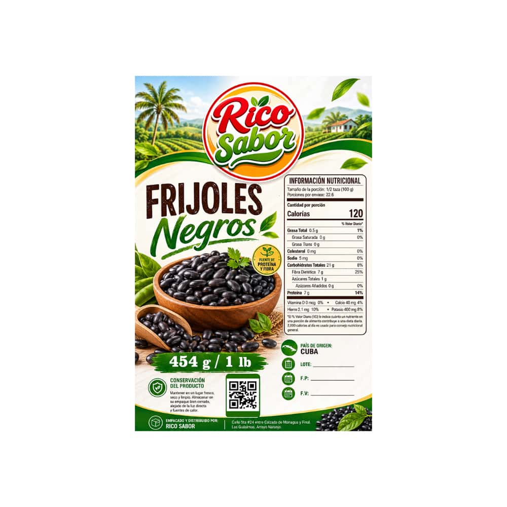 Frijoles negros Rico Sabor (454 g / 1 lb) - Miniatura 2