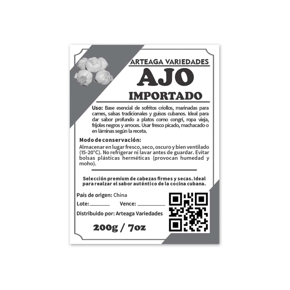Ajo importado Artega Variedades (200 g / 7 oz) - Miniatura 3