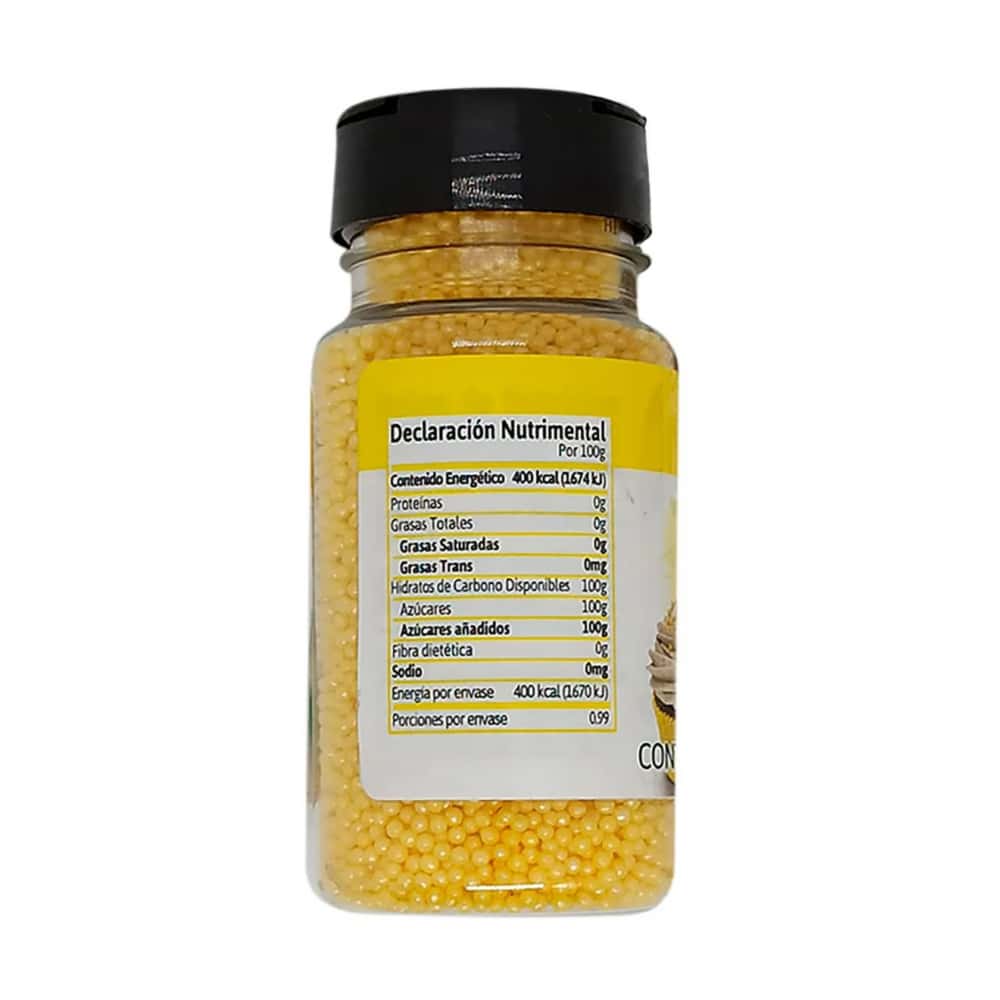 Perlas amarillas para decorar postres Bakersfield (99 g / 3.5 oz) - Miniatura 6