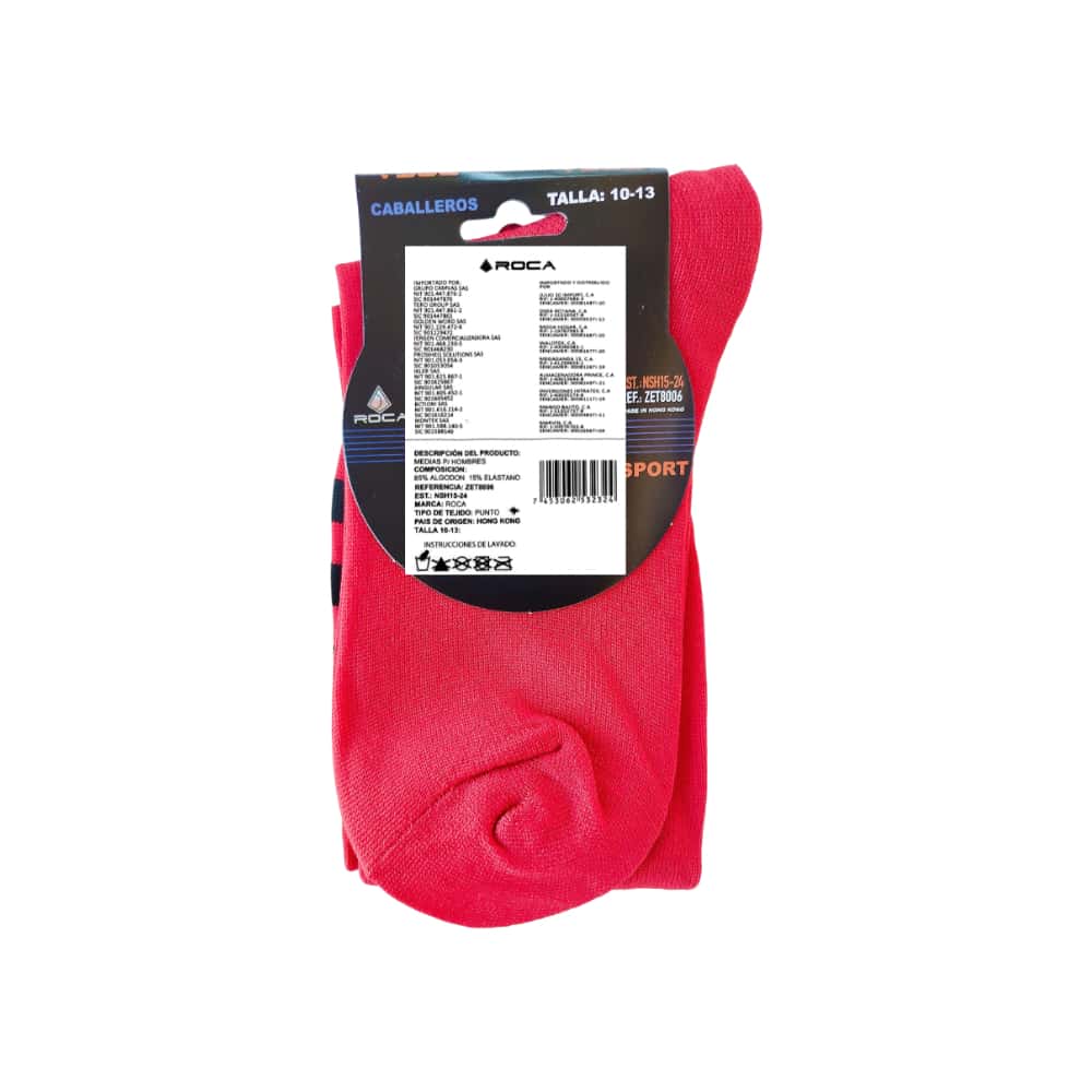 Par de medias de fútbol color rojo Roca (Talla 10 - 13) - Miniatura 3