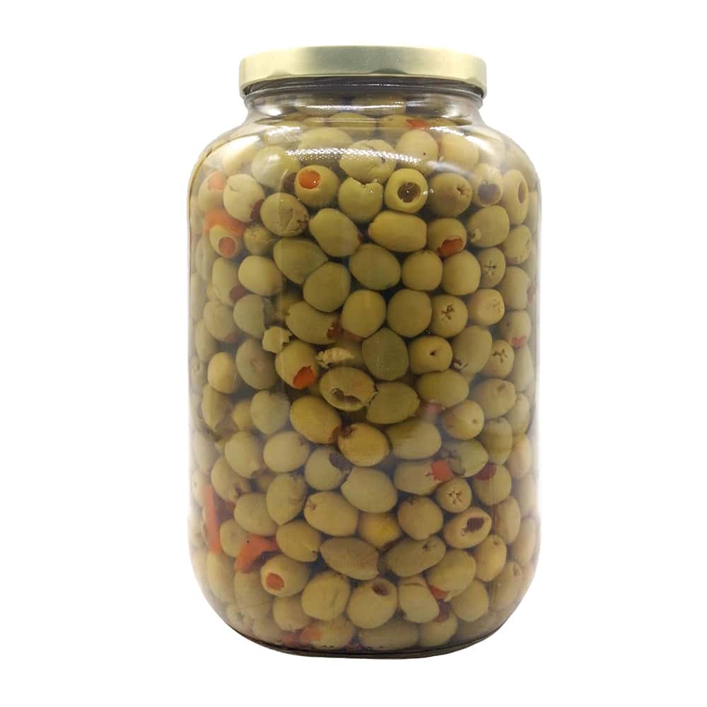 Aceitunas verdes manzanilla rellenas de pasta de pimiento Avenida (4.2 kg / 9.24 lb) - Miniatura 6