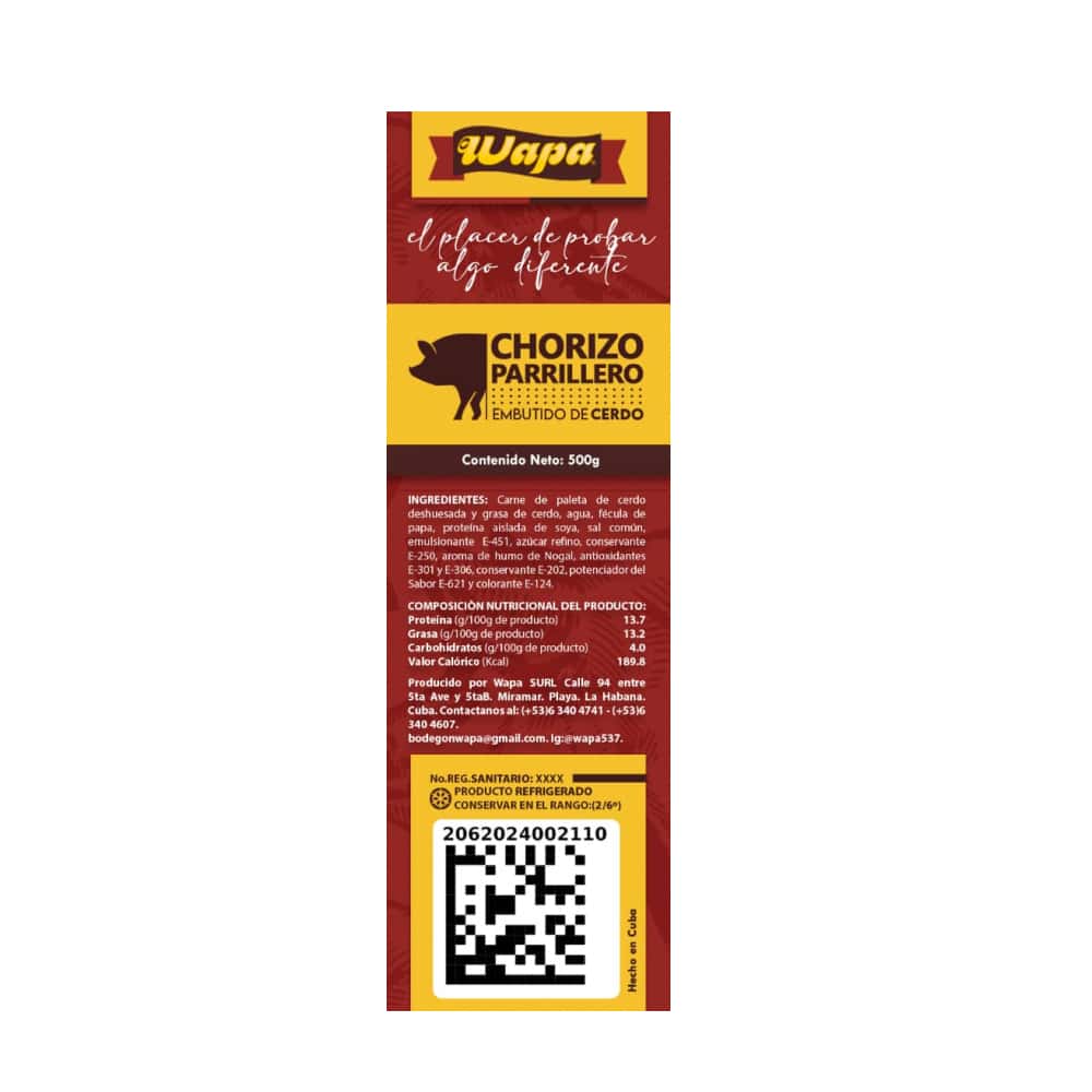 Chorizo parrillero Wapa (500 g / 1.1 lb) - Miniatura 5