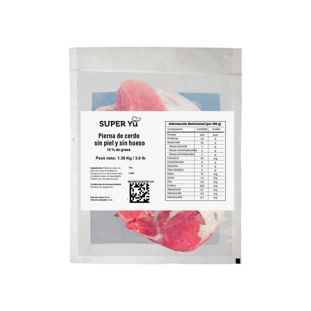 Pierna de cerdo sin piel y sin hueso Super Yu (1.36 kg / 3.0 lb) - Miniatura 3