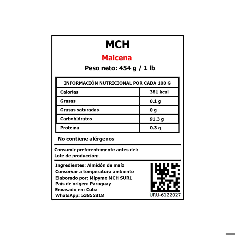 Maicena MCH (454 g / 1 lb) - Miniatura 3
