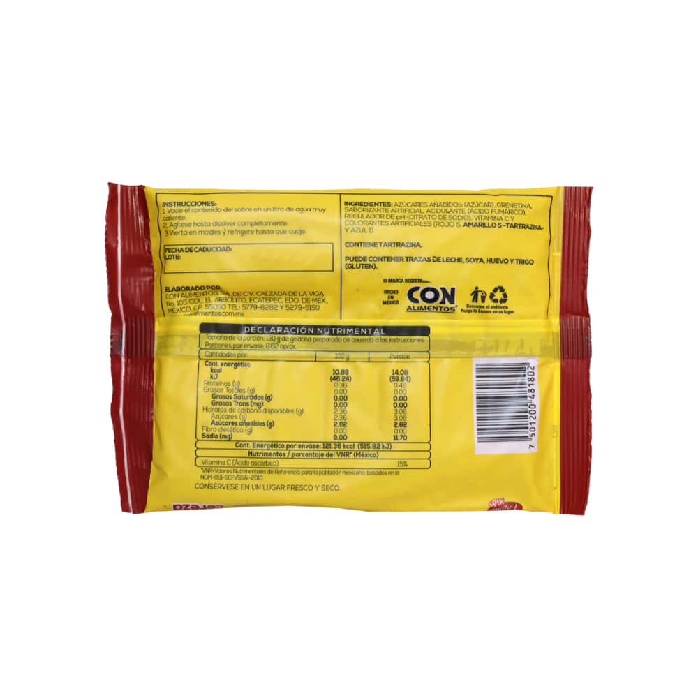 Polvo para preparar gelatina con sabor a cereza Pronto (120 g / 4.23 oz) - Miniatura 3