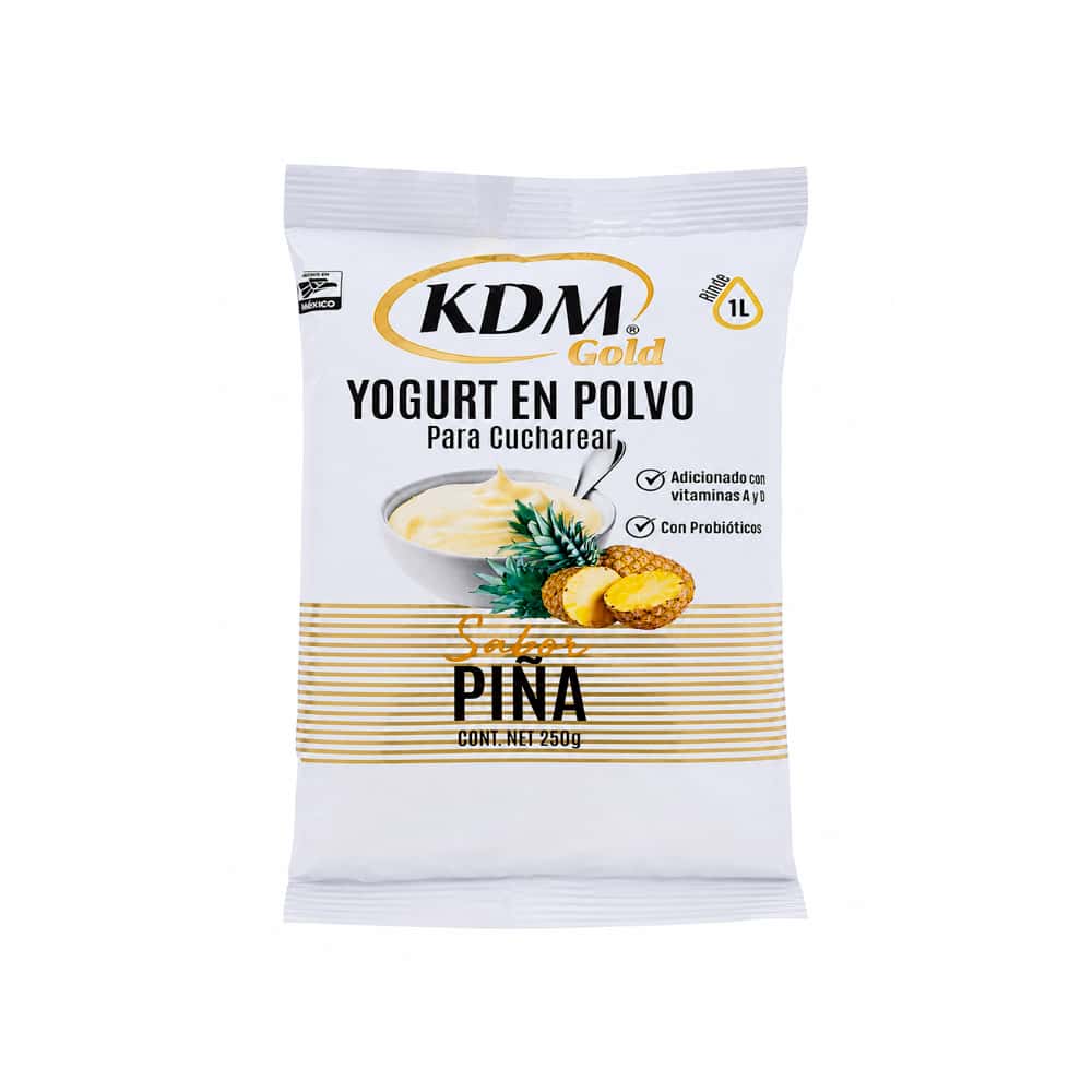 Yogurt en polvo para cucharear sabor piña KDM Gold (250 g / 8.8 oz) - Miniatura 1