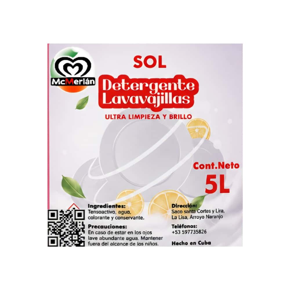 Detergente lavavajillas Sol McMerlán (5 L) - Miniatura 2