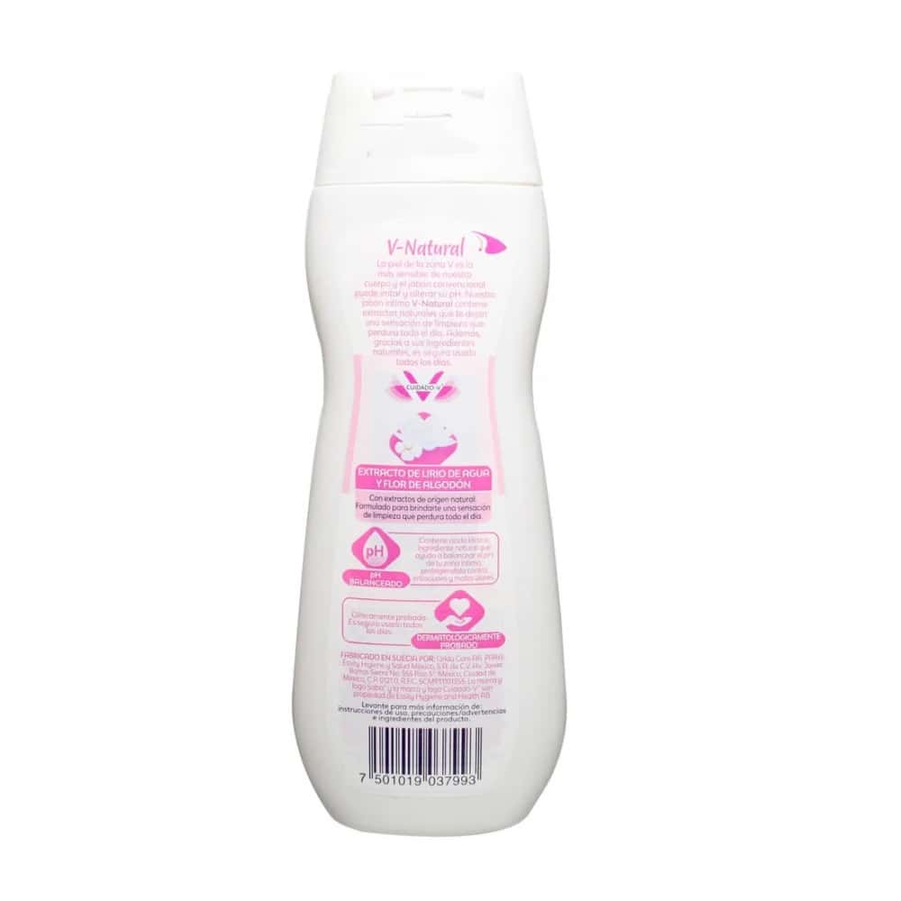 Jabón íntimo lirio de agua y flor de algodón V-natural Saba Diarios (200 ml) - Miniatura 2