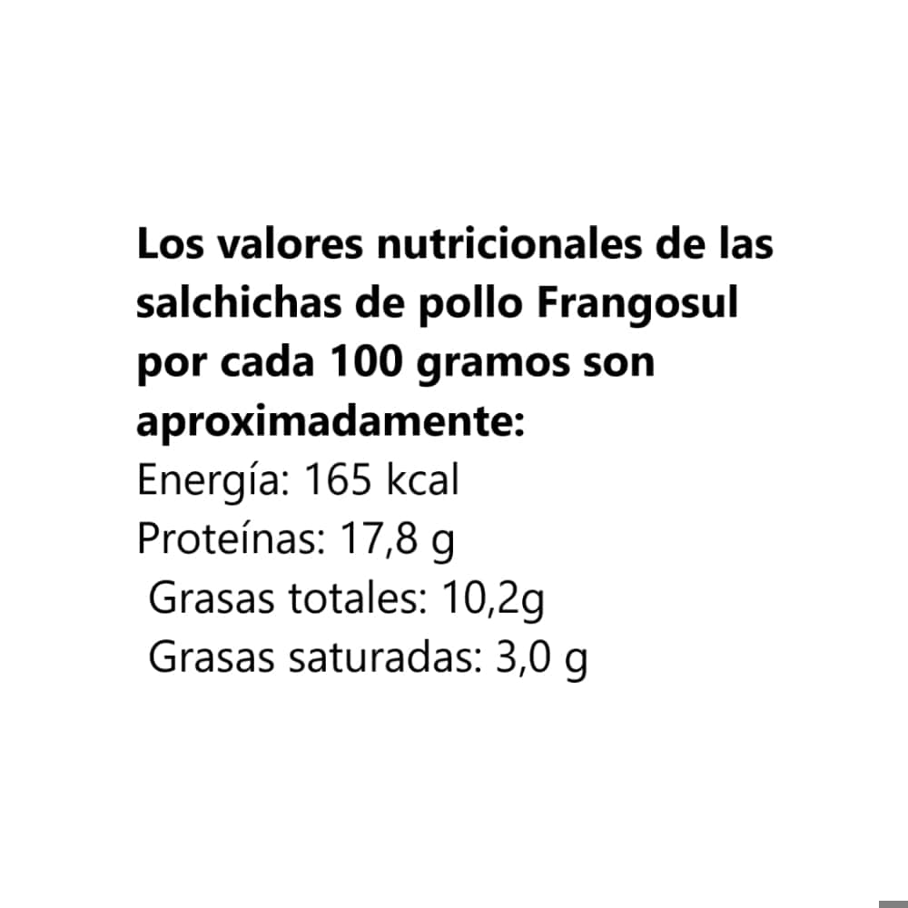Salchicha de pollo Frangosul (340 g / 12 oz) - Miniatura 4