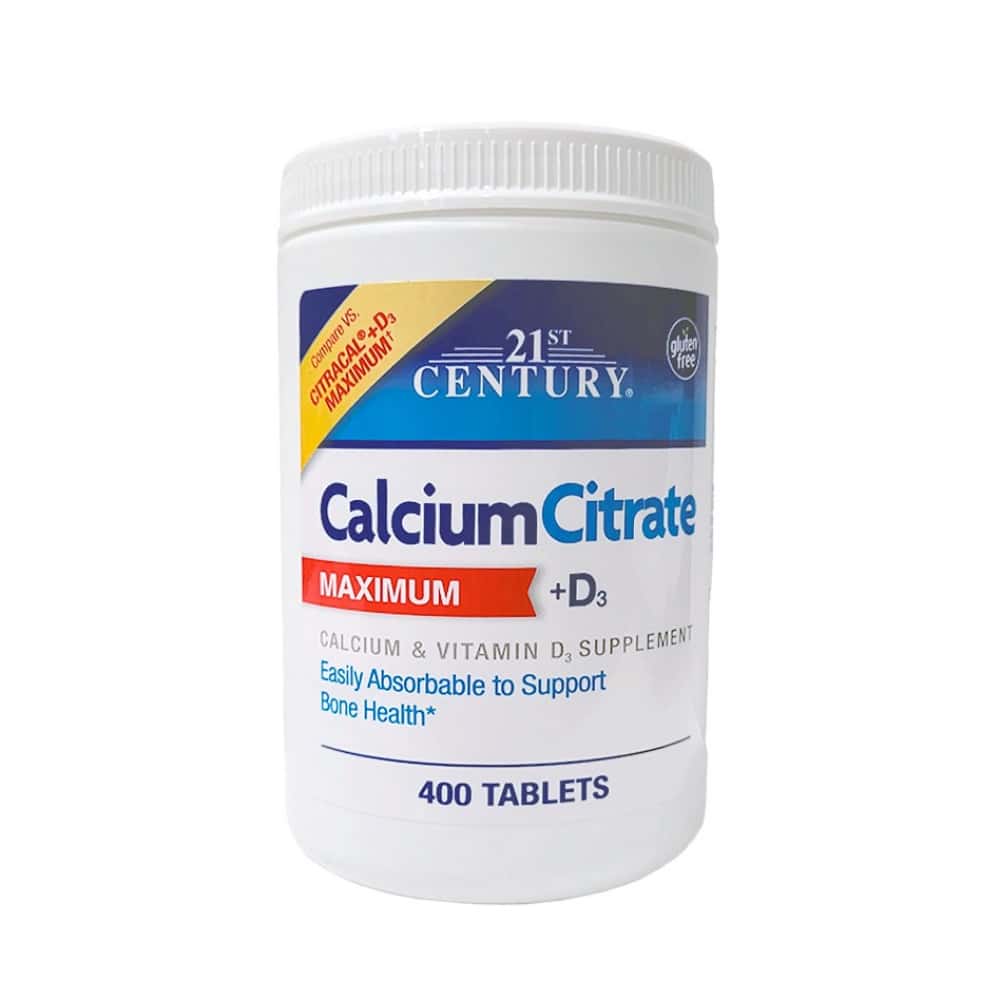 Citrato de calcio + Vitamina D3 21st Century (400 tabletas) - Miniatura 3