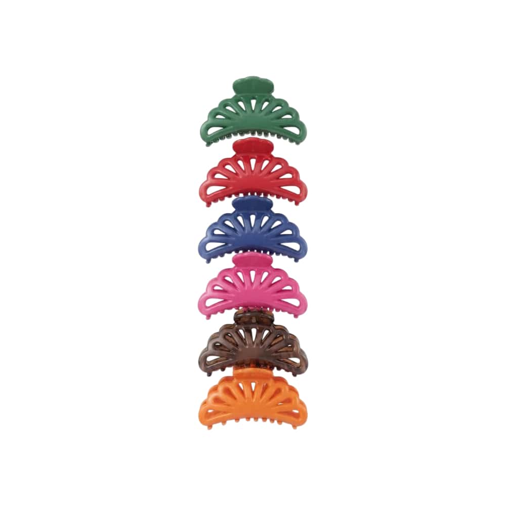 Estuche de pinzas -pellizcos- para el cabello con diseño aberturas caladas Torbex (6 U) - Miniatura 1