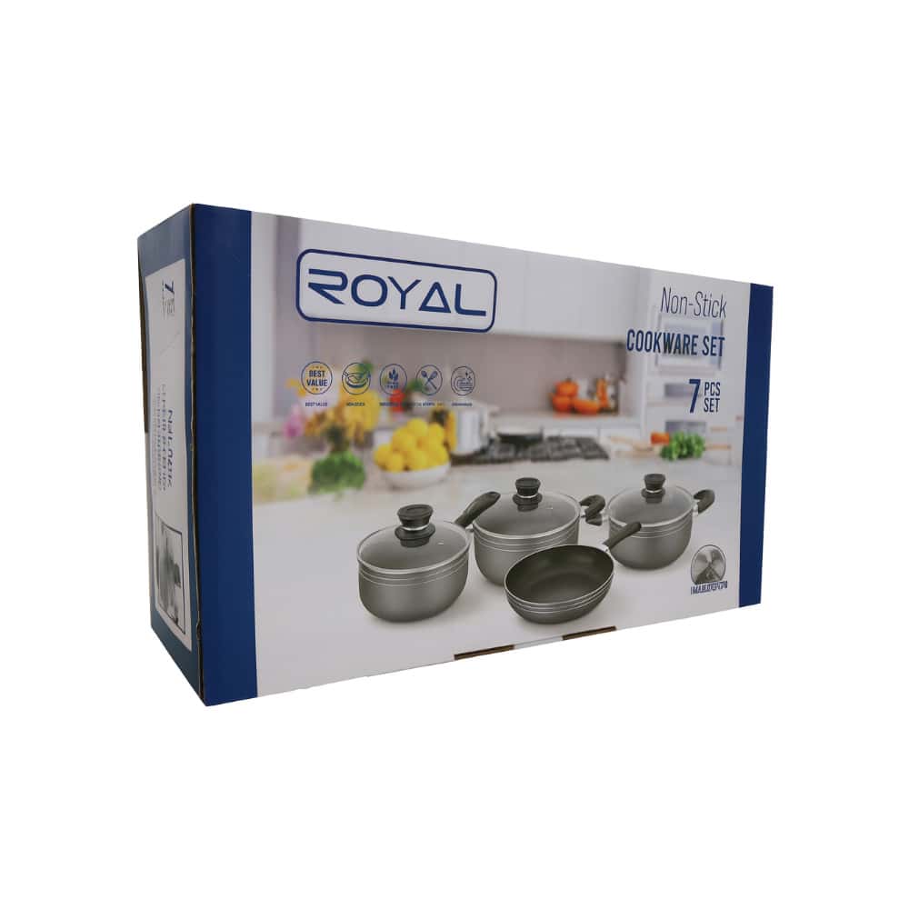 Juego 7 piezas de ollas y sartén antiadherente de color gris Royal ROL-7PZG - Miniatura 4