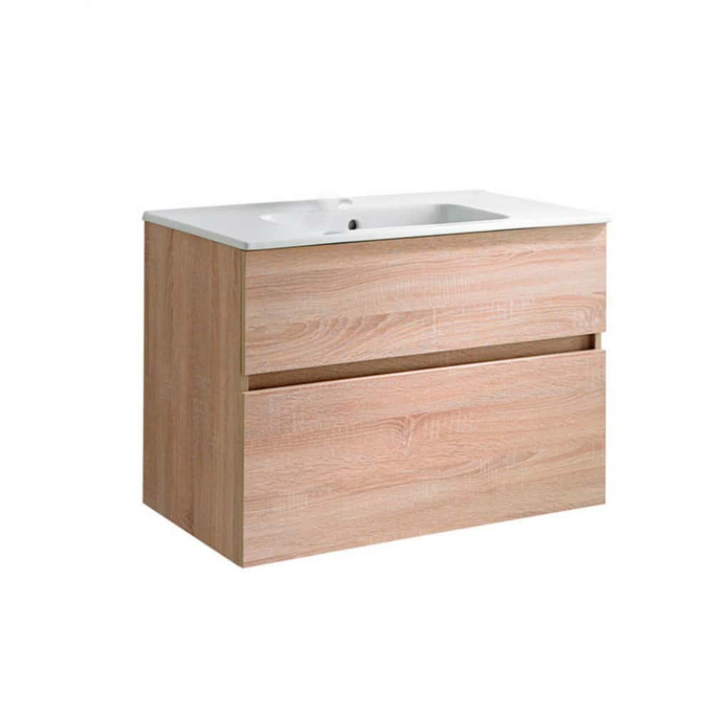 Mueble color roble bardolino 80 cm (2 cajones) Gala Jade G7900073 - Miniatura 5