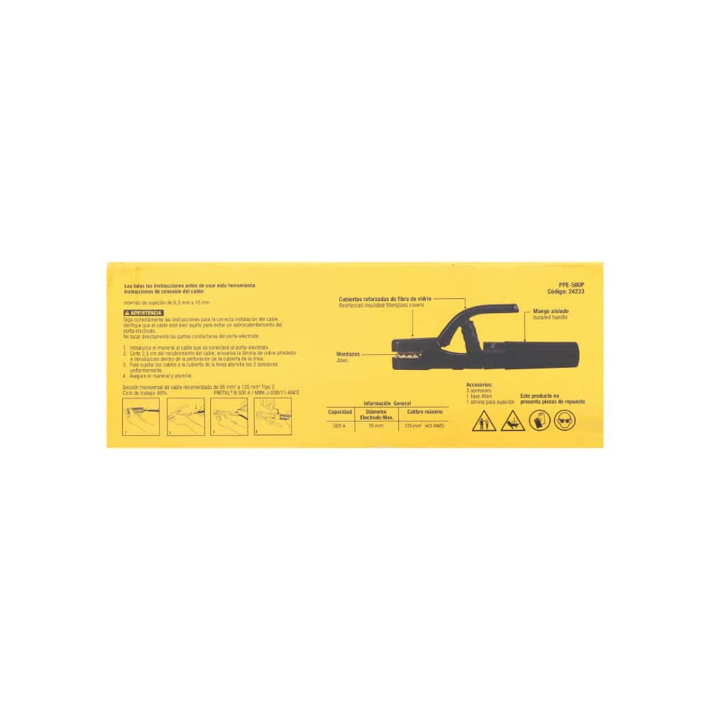 Pinza porta electrodo de 500 A Pretul - Miniatura 3