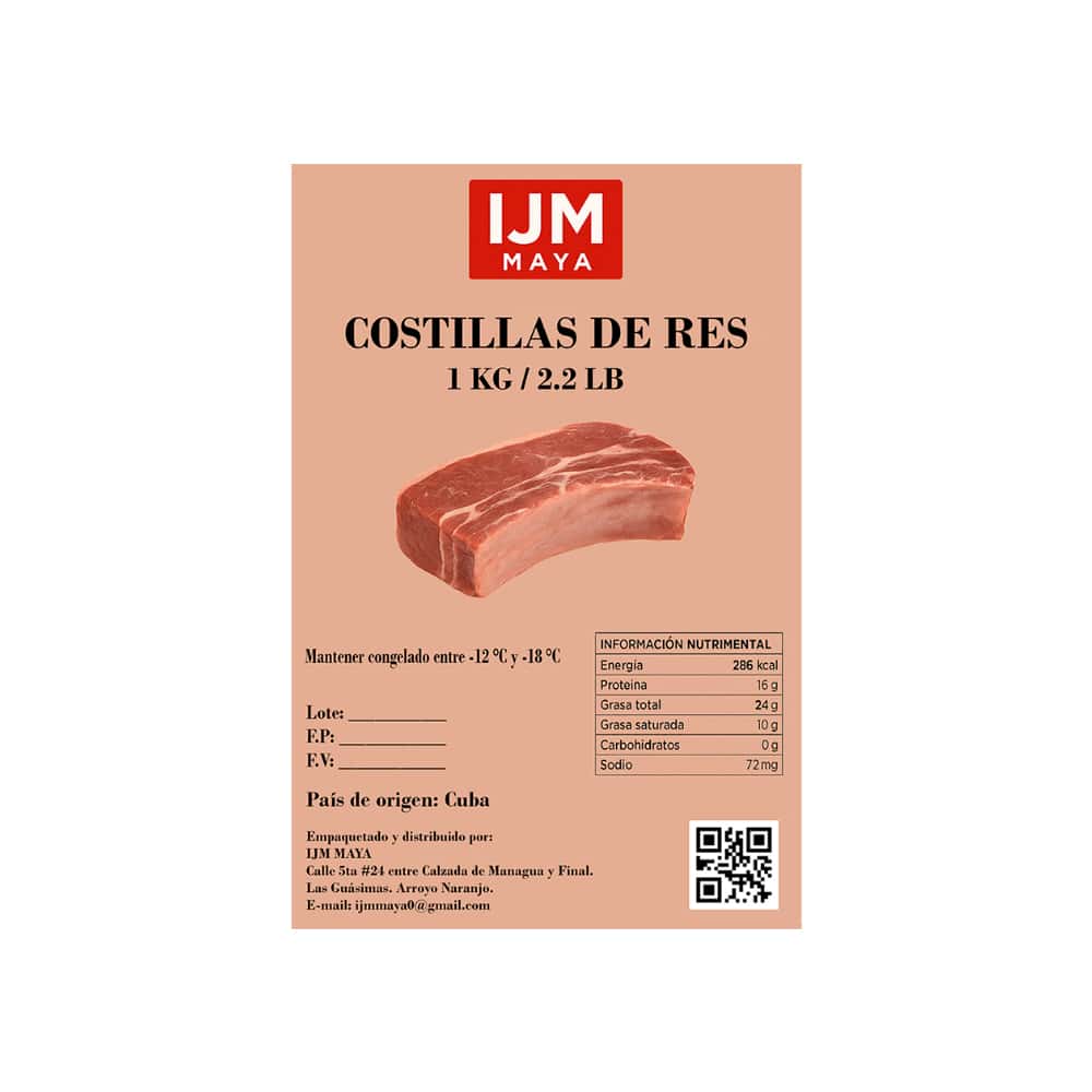 Costillas de res IJM Maya (1 kg / 2.2 lb) - Miniatura 3
